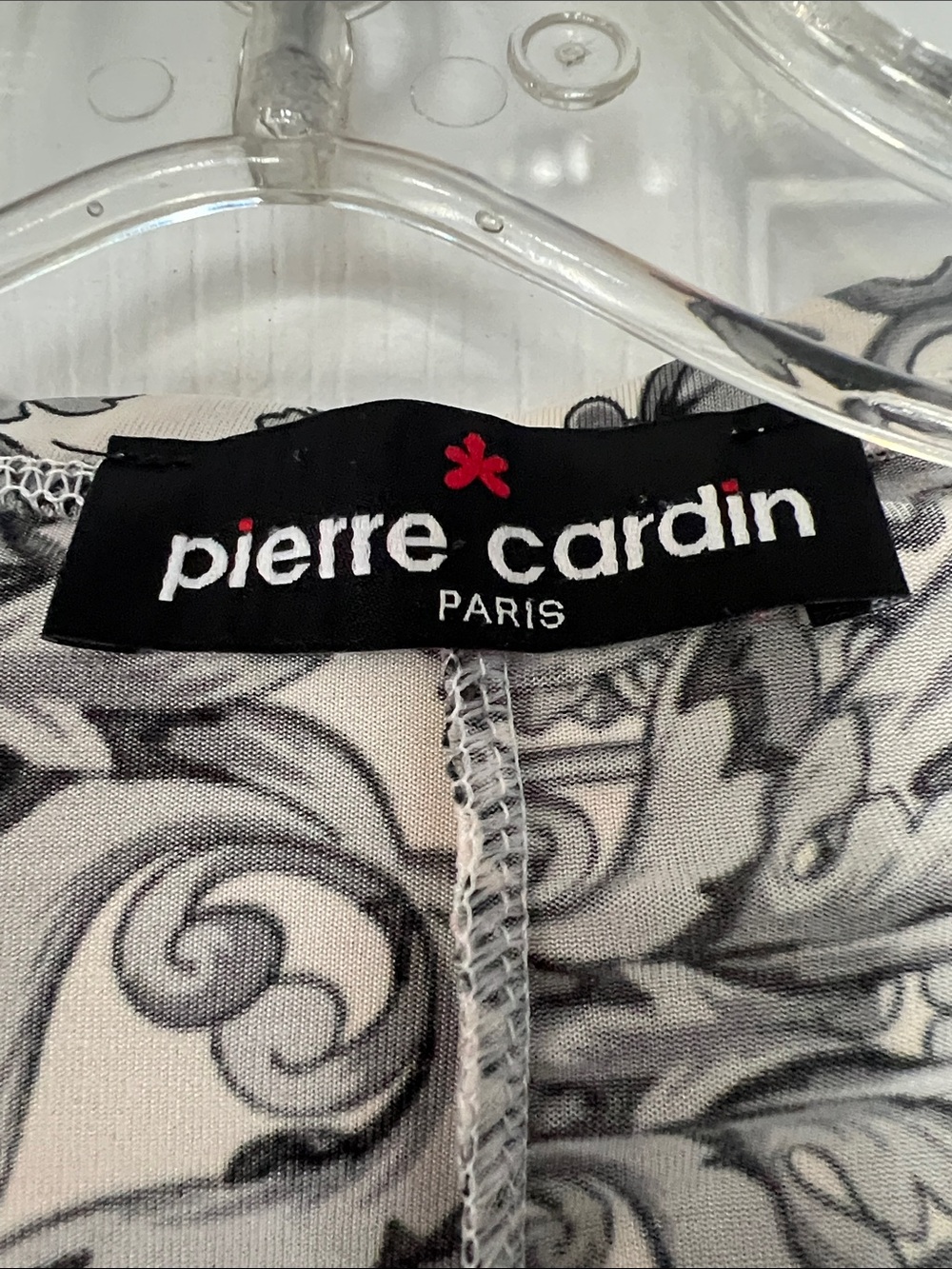 Pierre Cardin Black and White Scroll Print Top - Picture 2 of 4